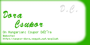 dora csupor business card